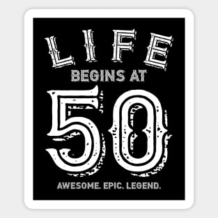 Life Begins at 50 Magnet